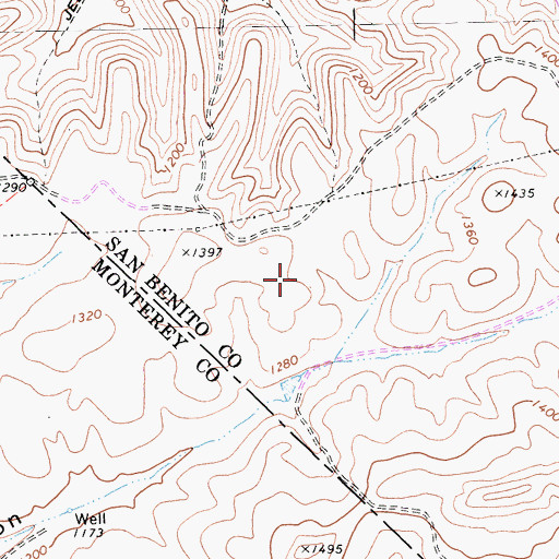 Topographic Map of San Lorenzo, CA