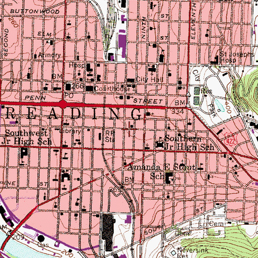 Topographic Map of Knights of Columbus 4198 Holy Eucharist, PA