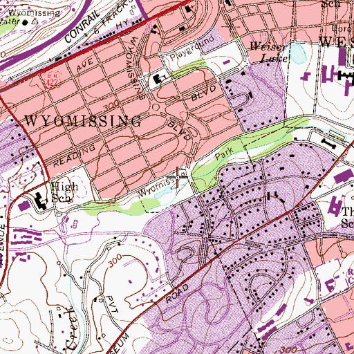 Topographic Map of Stone House, PA