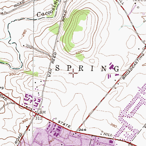Topographic Map of Stone Ridge, PA