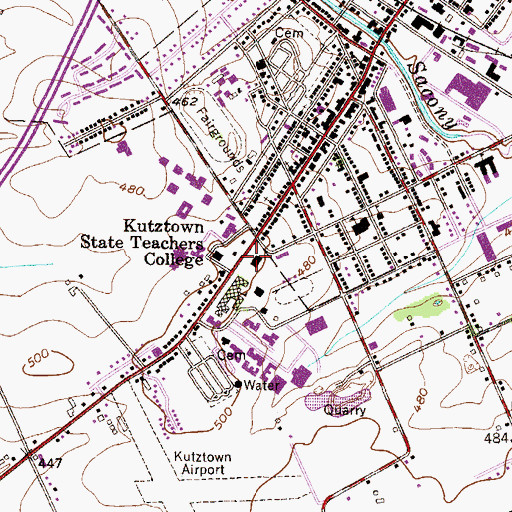Topographic Map of Stratton Administration Center, PA