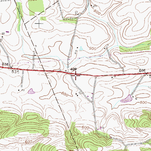 Topographic Map of Summer Mountain School, PA