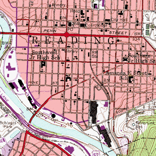 Topographic Map of Tabernacle of Prayer for All People, PA