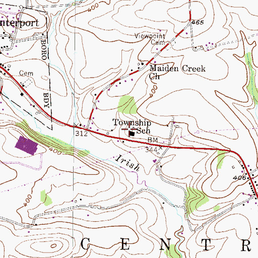 Topographic Map of The King's Academy, PA