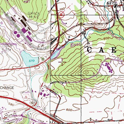 Topographic Map of Thousand Oaks Corporate Center, PA