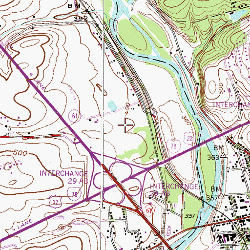 Topographic Map of Tilden Corporate Center, PA