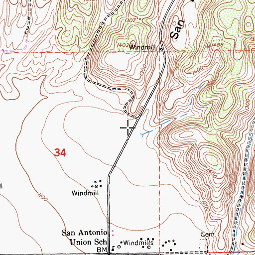 Topographic Map of San Lucas Canyon, CA
