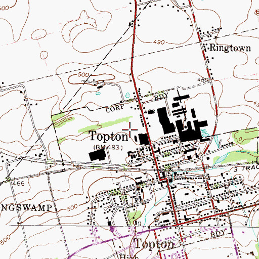 Topographic Map of Topton Industrial Park, PA