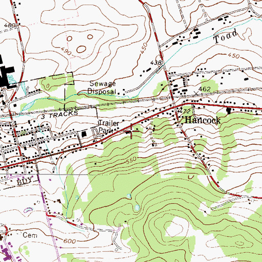 Topographic Map of Topton Volunteer Fire Company 1 Station 21, PA