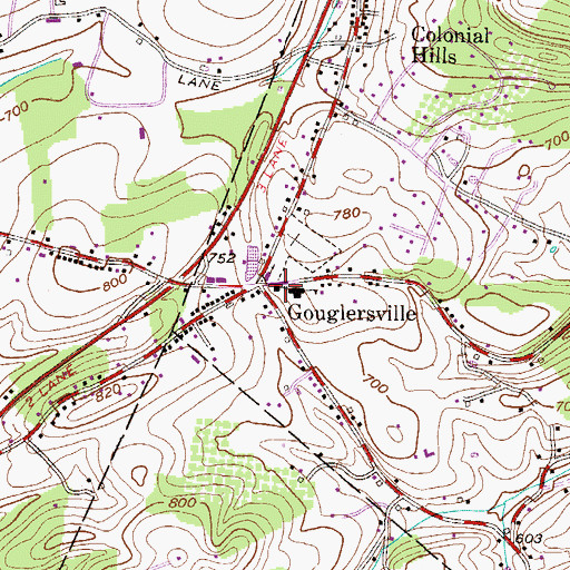 Topographic Map of Trinity Evangelical Lutheran Church, PA