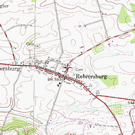 Topographic Map of Trinity United Church of Christ, PA