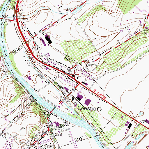 Topographic Map of Trinity United Church of Christ, PA