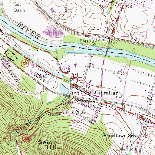Topographic Map of True Faith Independent Holiness Church, PA