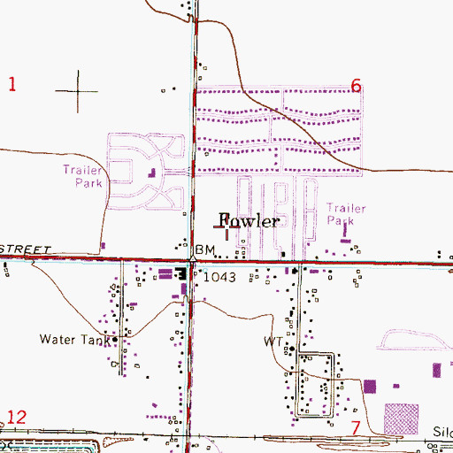 Topographic Map of Hidden Acres Mobile Home Park, AZ