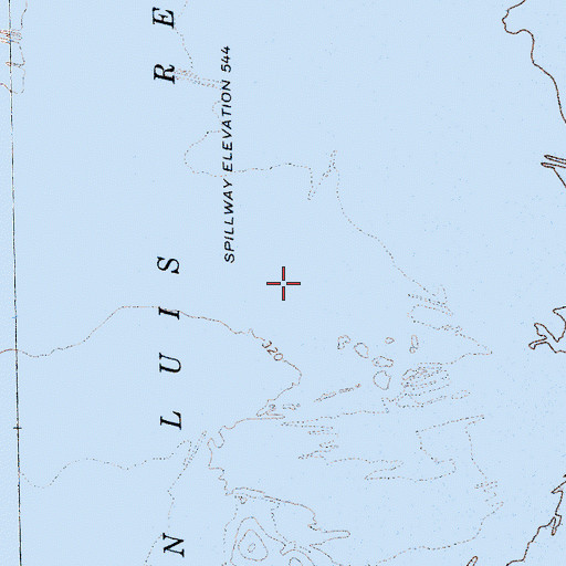 Topographic Map of San Luis Reservoir State Recreation Area, CA