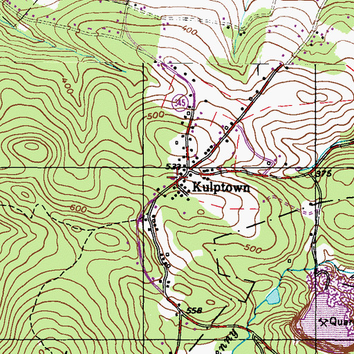 Topographic Map of Birdsboro - Union Fire Department Station 7 - 2, PA