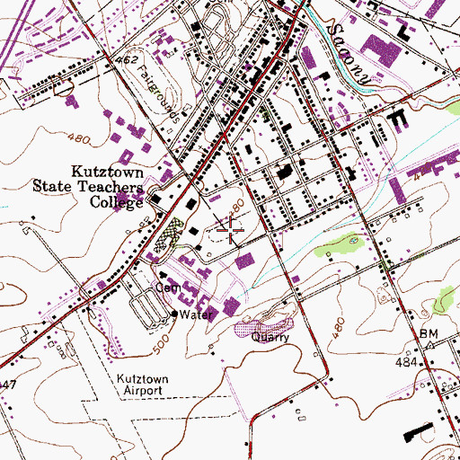 Topographic Map of University Field, PA