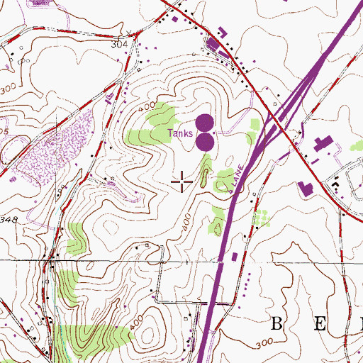 Topographic Map of Victory Baptist Church, PA