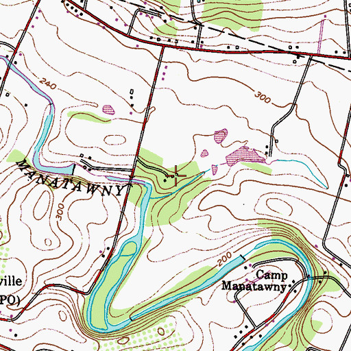 Topographic Map of Weidner Mill, PA