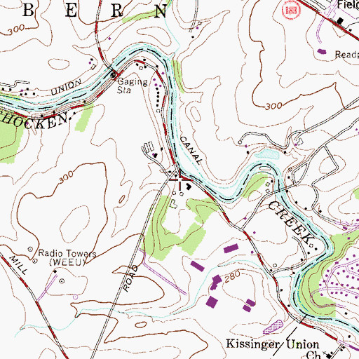 Topographic Map of Williams Cottage, PA