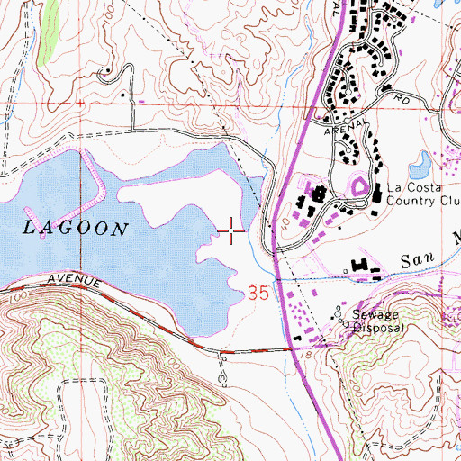 Topographic Map of San Marcos Creek, CA