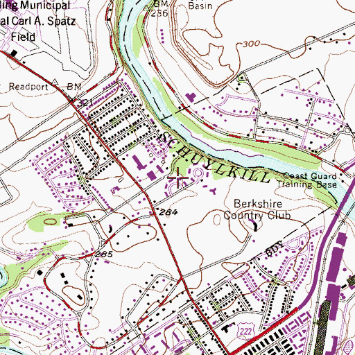 Topographic Map of Woodward Drive Apartments, PA