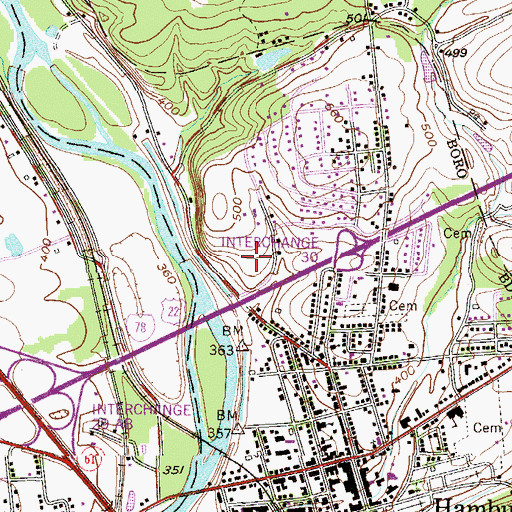 Topographic Map of Wyndcliffe House Apartments, PA