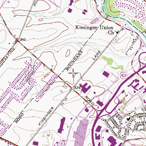 Topographic Map of Wyomissing Professional Center, PA
