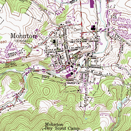 Topographic Map of Wyomissing Valley Preschool, PA