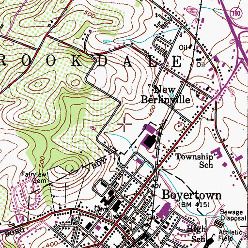 Topographic Map of YMCA, PA