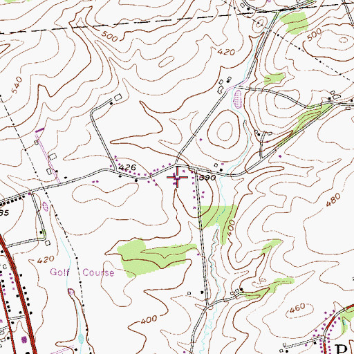 Topographic Map of Zion's United Church of Christ, PA