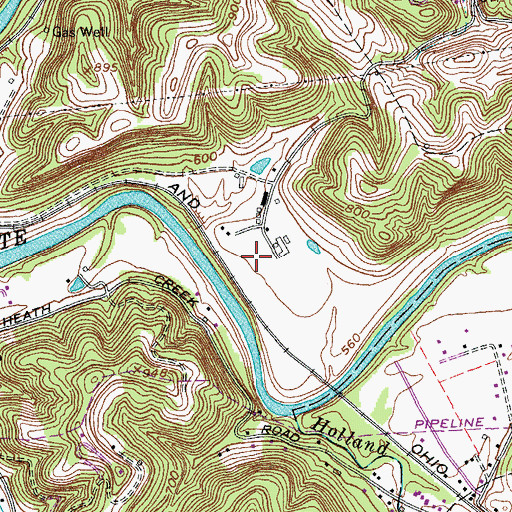 Topographic Map of Barboursville School, WV