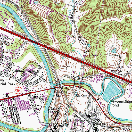 Topographic Map of Covenant School, WV
