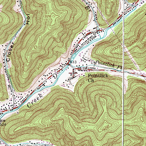 Topographic Map of Fairhaven Christian School, WV