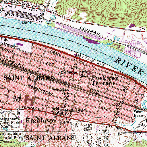Topographic Map of Zion Christian Academy (historical), WV