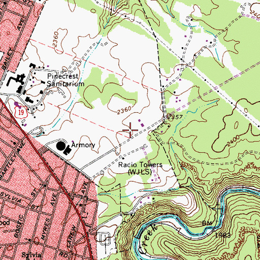 Topographic Map of Beckley Elementary School, WV