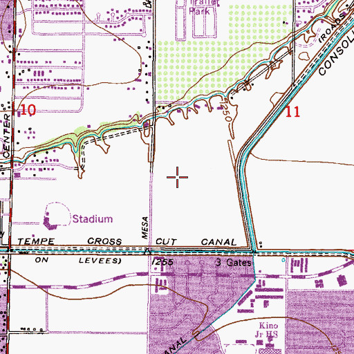 Topographic Map of Hohokam Village, AZ