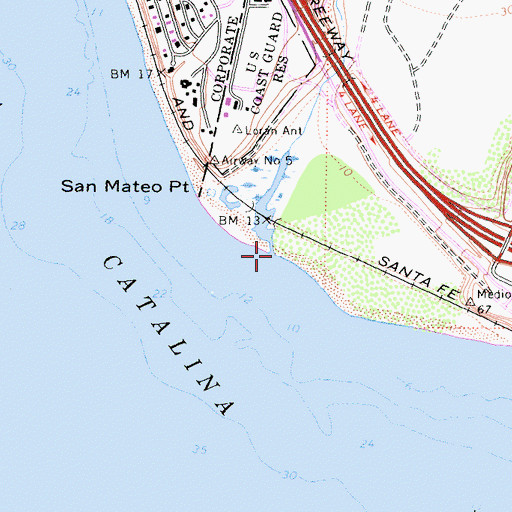 Topographic Map of San Mateo Creek, CA