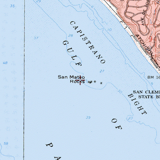 Topographic Map of San Mateo Rocks, CA