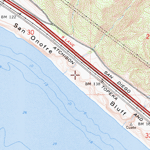 Topographic Map of San Onofre Bluff, CA