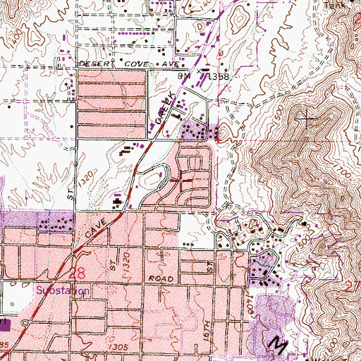 Topographic Map of Holiday Spa Mobile Home Park, AZ