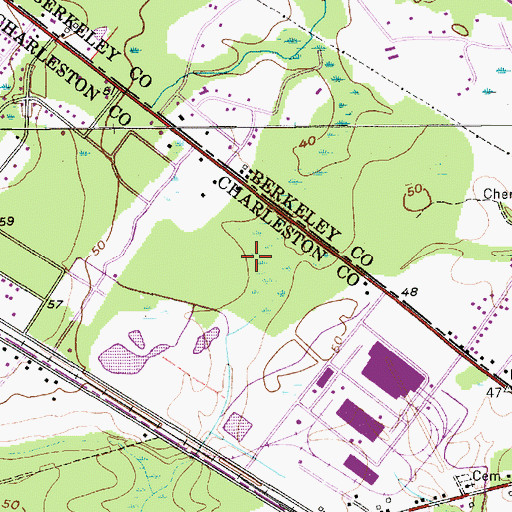 Topographic Map of Benchmark Industrial Park, SC