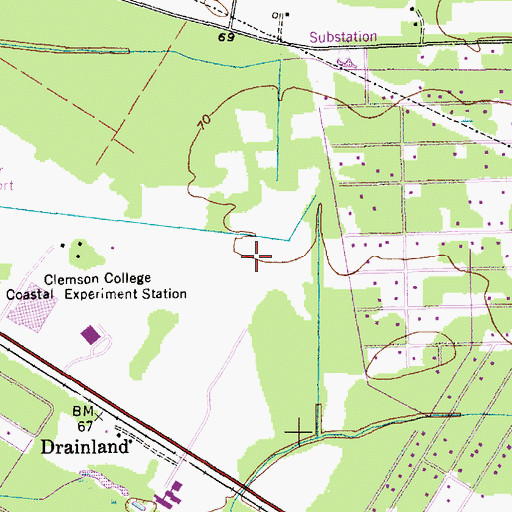 Topographic Map of Eastport Commerce Center Industrial Park, SC