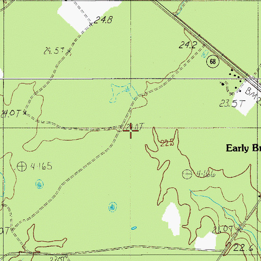 Topographic Map of Lowcountry Regional Industrial Park, SC