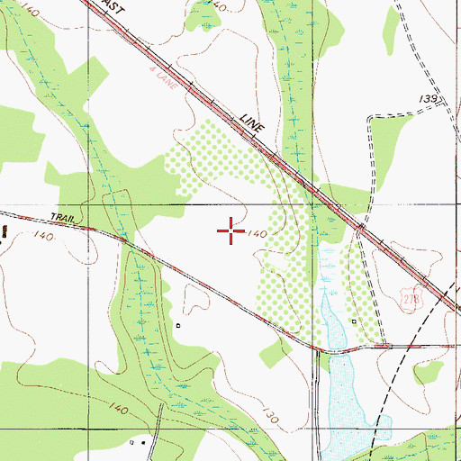 Topographic Map of Pointe Salkehatchie Regional Industrial Park, SC