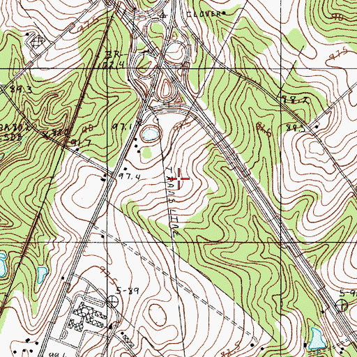 Topographic Map of Carolina Regional Business Park, SC