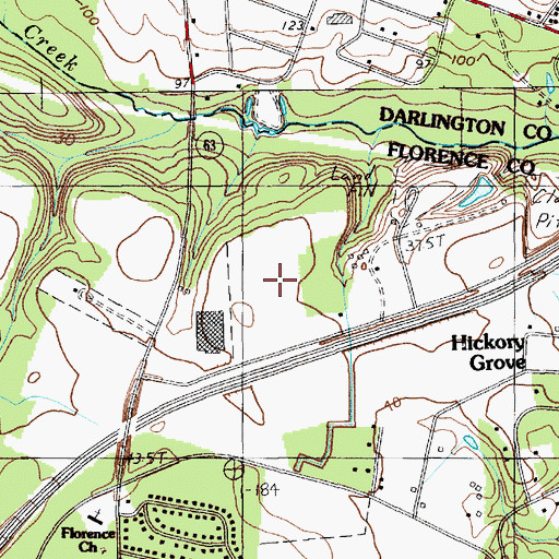 Topographic Map of Florence Business Center, SC