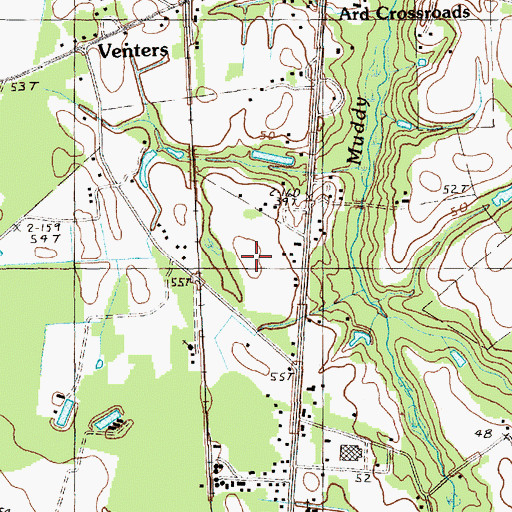 Topographic Map of Hemingway Commerce Center, SC