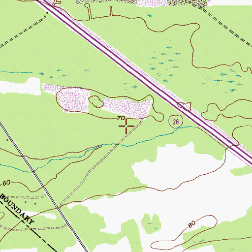 Topographic Map of Jedburg Commerce Center, SC