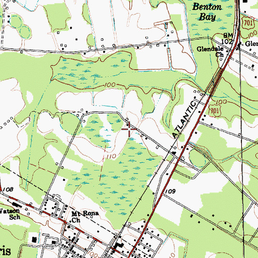 Topographic Map of Loris Commerce Center, SC